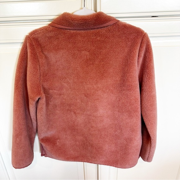 Madewell Women’s Pink Sherpa Popover Quarter Zip Pullover Sweatshirt Dusty Pink - Picture 12 of 12